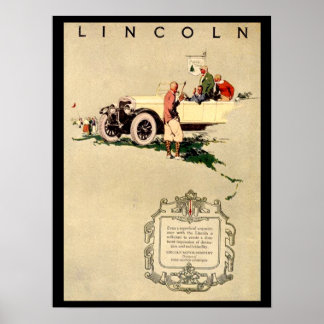 Affiche de voiture vintage des années 1920