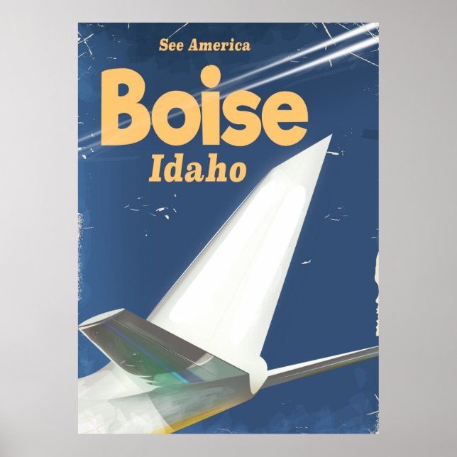 Affiche de vol Boise Idaho (Devant)