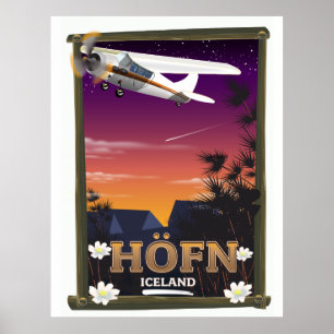 Affiche de vol Höfn Islande