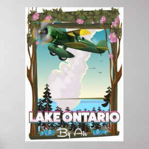Affiche de vol nord-américaine du lac Ontario
