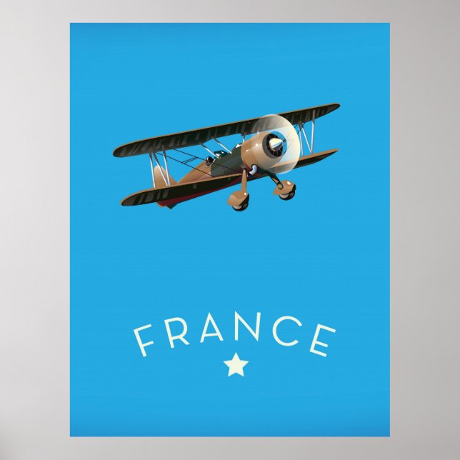 Affiche de vol vintage France (Devant)