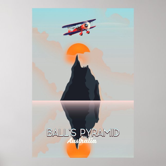 Affiche de vol vintage Pyramide de Balls Australie (Devant)