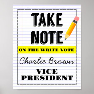 Affiche de vote salle de classe scolaire Prenez no