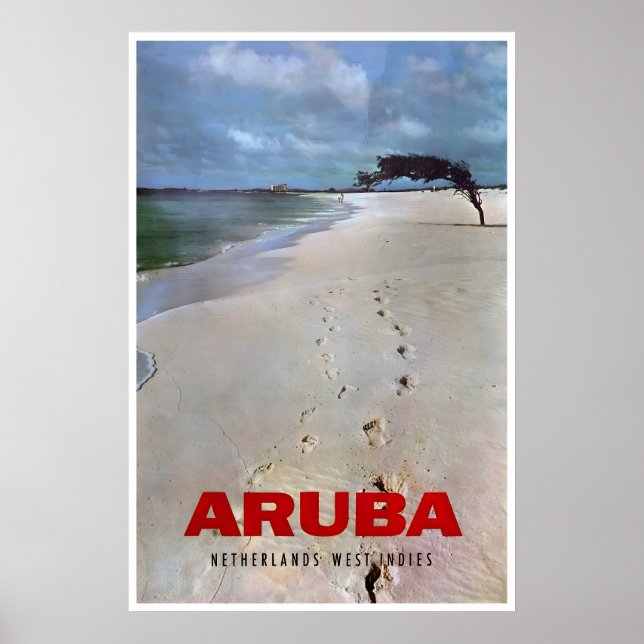 Affiche de voyage à Aruba Impression d'art de plag (Devant)
