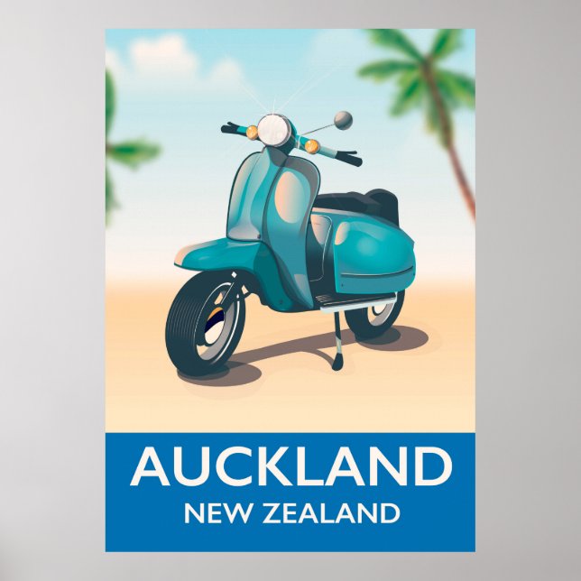 Affiche de voyage à Auckland Nouvelle-Zélande (Devant)