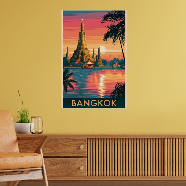 Affiche de voyage à Bangkok, Thaïlande (Salon 2)