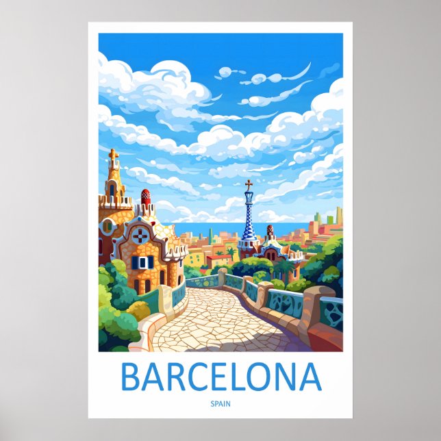 Affiche de voyage à Barcelone Espagne 2 (Devant)