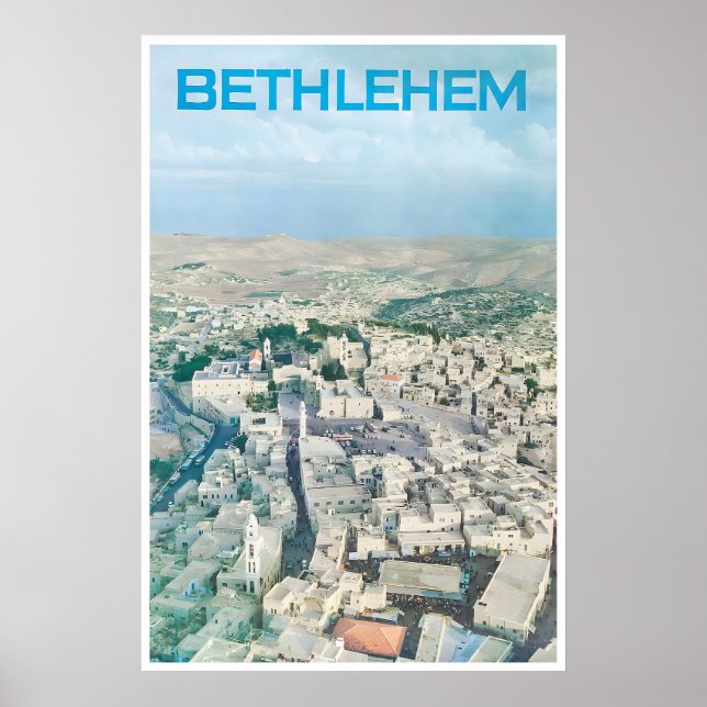 Affiche de voyage à Bethléem Art du Moyen-Orient v (Devant)