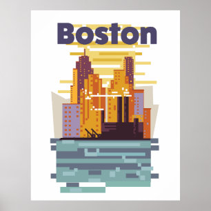 Affiche de voyage à Boston
