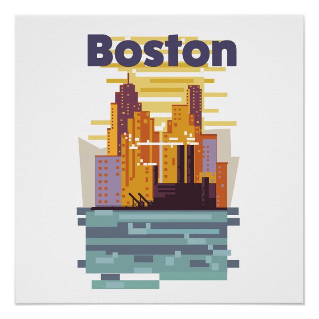 Affiche de voyage à Boston (Devant)