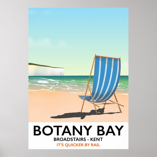Affiche de voyage à Botany Bay, Broadstairs Kent (Devant)