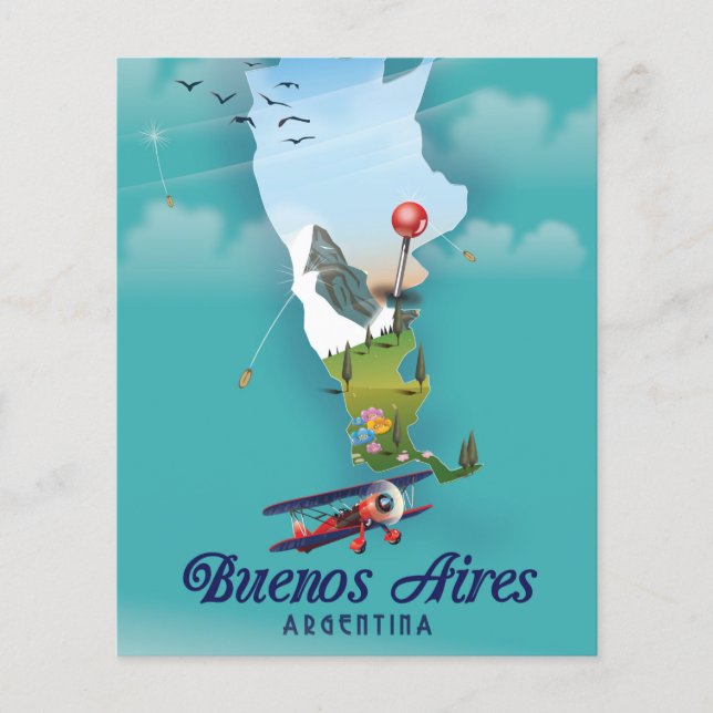 Affiche de voyage à Buenos Aires, Argentine (Devant)
