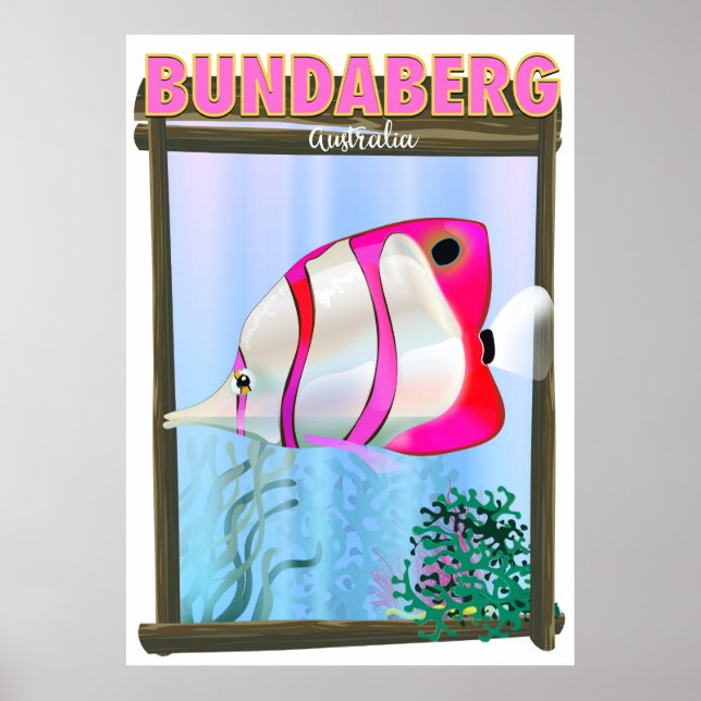 Affiche de voyage à Bundaberg Australie (Devant)