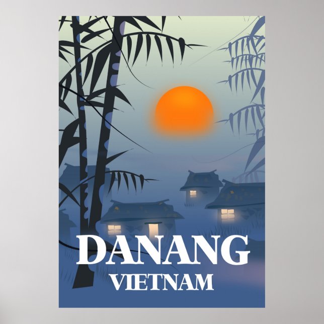 Affiche de voyage à Da Nang au Vietnam (Devant)