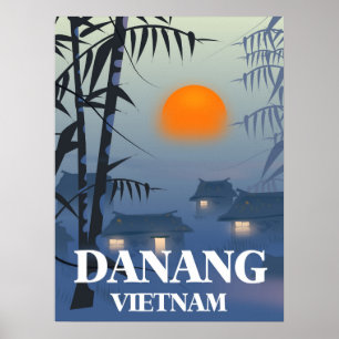 Affiche de voyage à Da Nang Vietnam