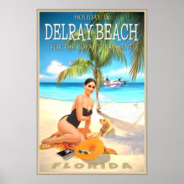 Affiche de voyage à Delray Beach Floride Princess  (Devant)