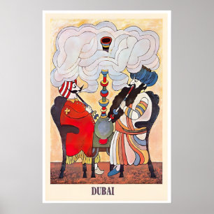 Affiche de voyage à Dubaï Émirats arabes unis Art 