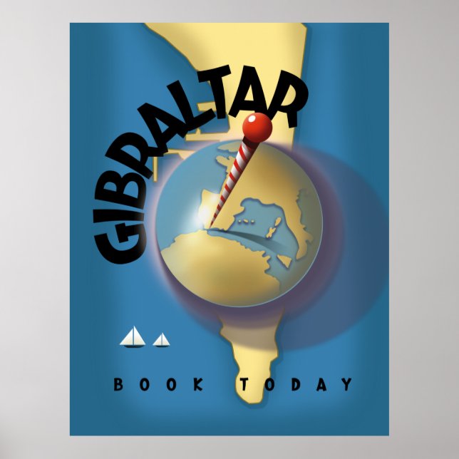 Affiche de voyage à Gibraltar (Devant)