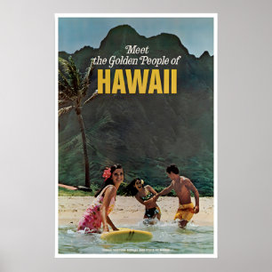 Affiche de voyage à Hawaï Art hawaïen Impression r