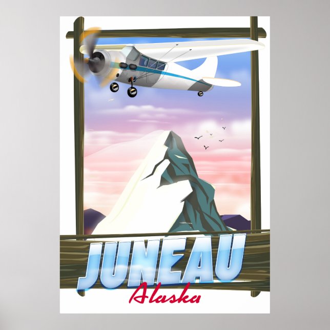 Affiche de voyage à Juneau Alaska (Devant)