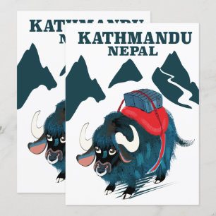 Affiche de voyage à Katmandou Népal