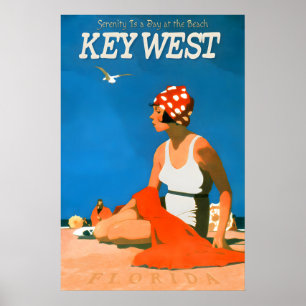 Affiche de voyage à Key West Floride reproduction