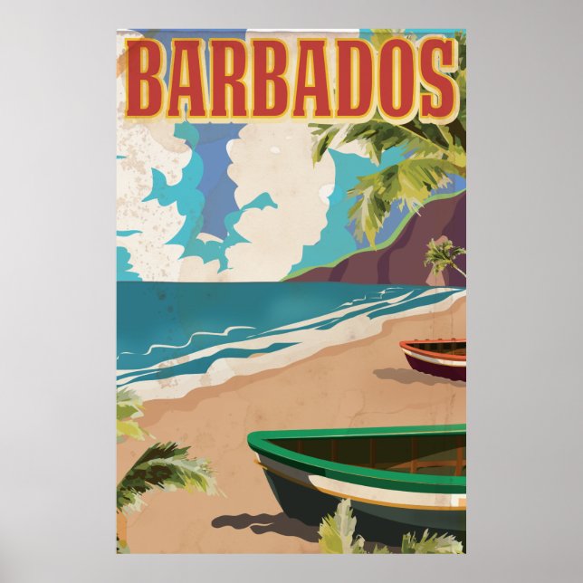 Affiche de voyage à la Barbade (Devant)