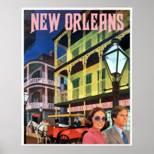 affiche de voyage à la Nouvelle-Orléans