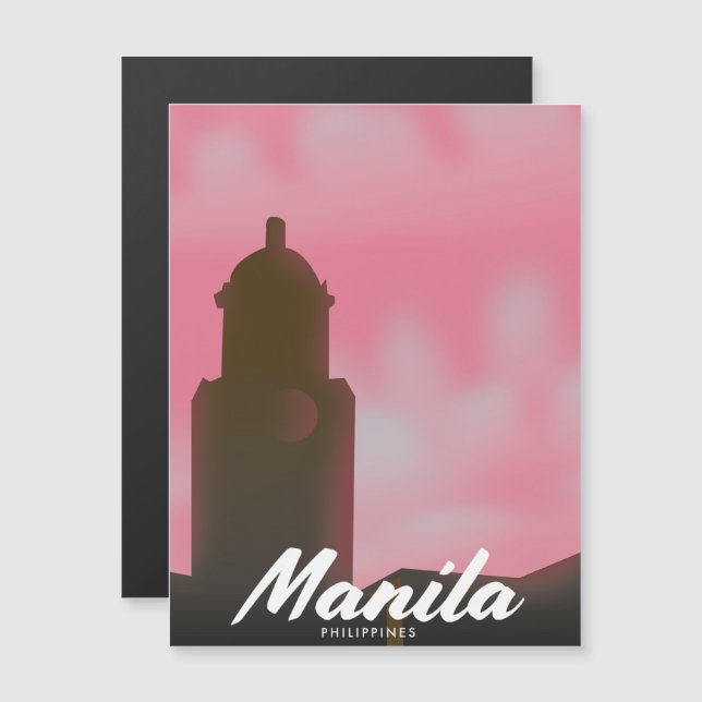Affiche de voyage à Manille Philippines. (Devant / Derrière)