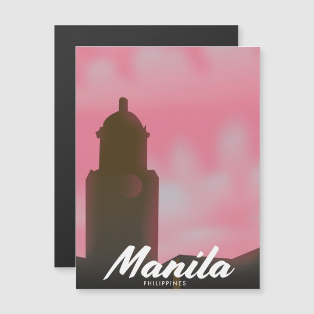 Affiche de voyage à Manille Philippines. (Devant / Derrière)