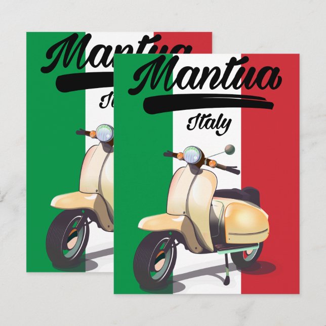 Affiche de voyage à Mantoue Italie (Devant / Derrière)