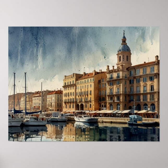 Affiche de voyage à Marseille France (Devant)