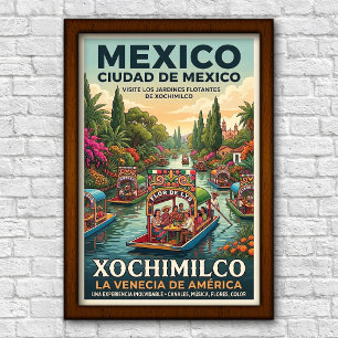 Affiche de voyage à Mexico City, Mexique des année