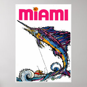 Affiche de voyage à Miami, Floride