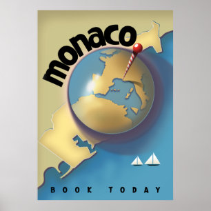 Affiche de voyage à Monaco
