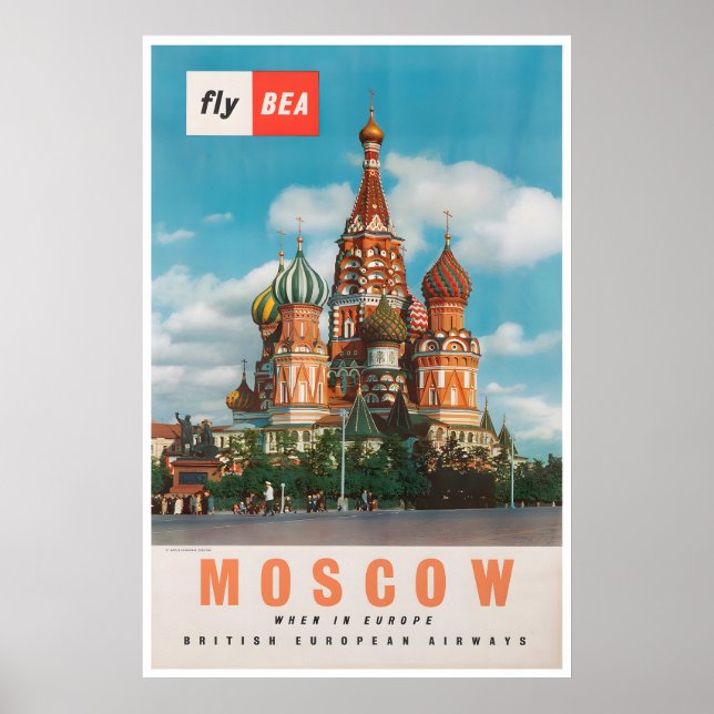 Affiche de voyage à Moscou Russie Art Impression V (Devant)