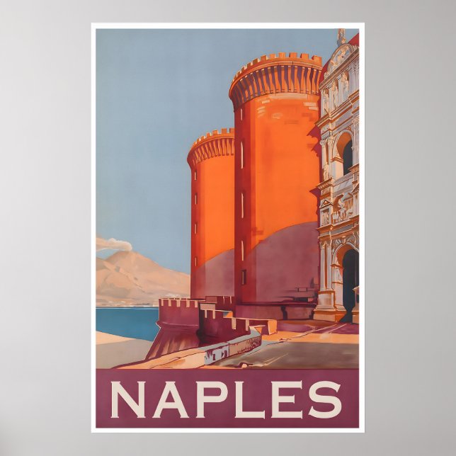 Affiche de voyage à Naples Italie Art Imprimé (Devant)