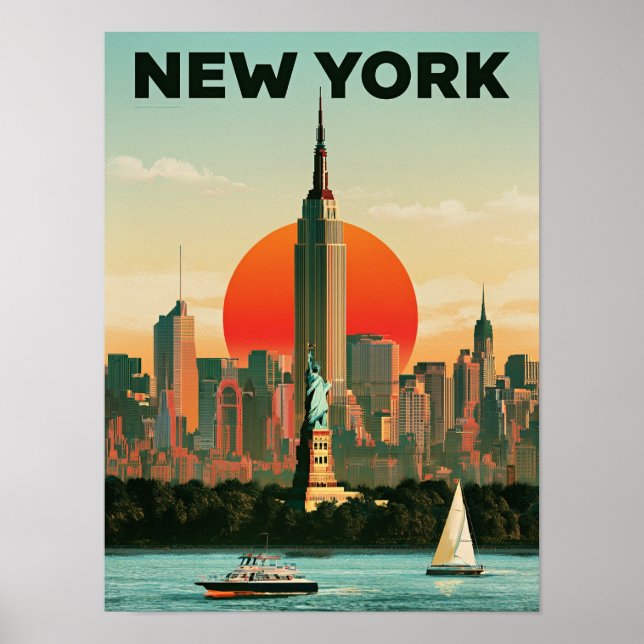 Affiche de voyage à New York (Devant)
