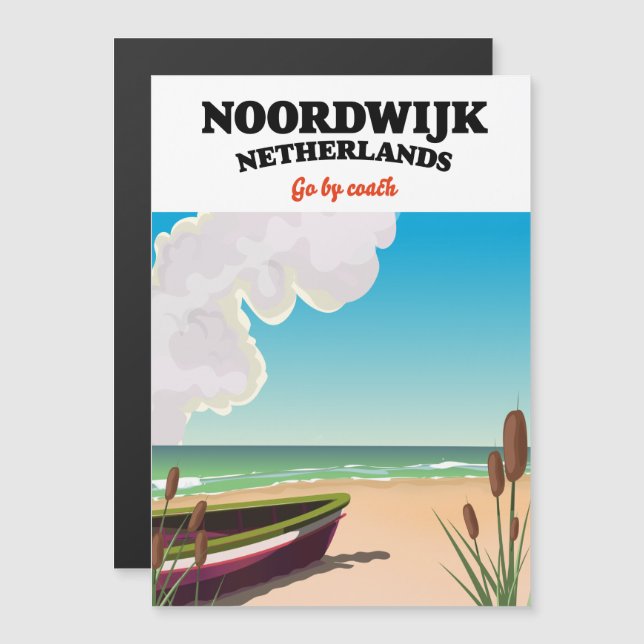 Affiche de voyage à Noordwijk aux Pays-Bas (Devant / Derrière)
