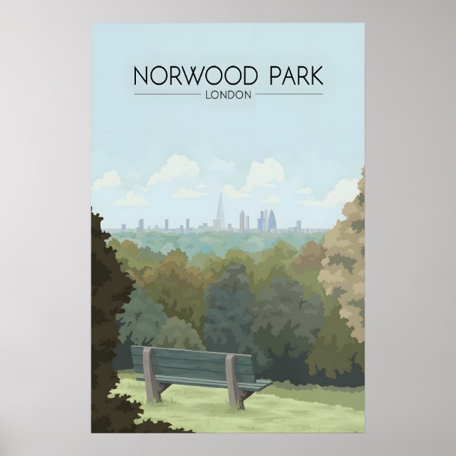 Affiche de voyage à Norwood Park Londres (Devant)