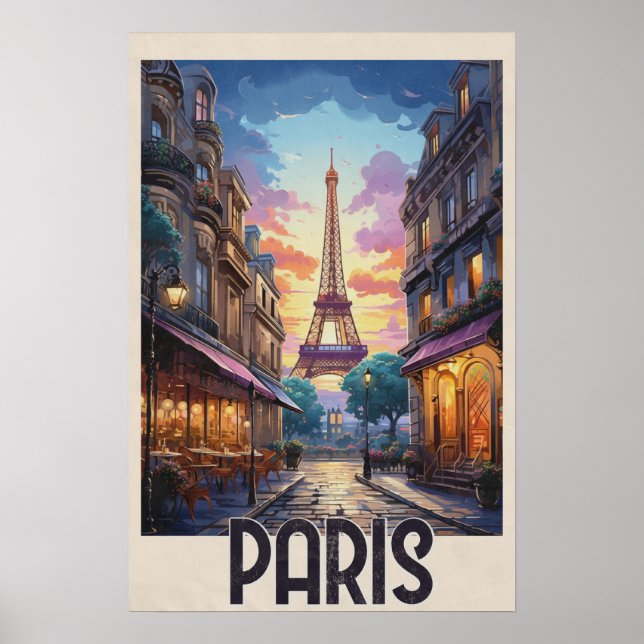 Affiche de voyage à Paris (Devant)