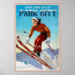 Affiche de voyage à Park City Utah Marilyn Monroe
