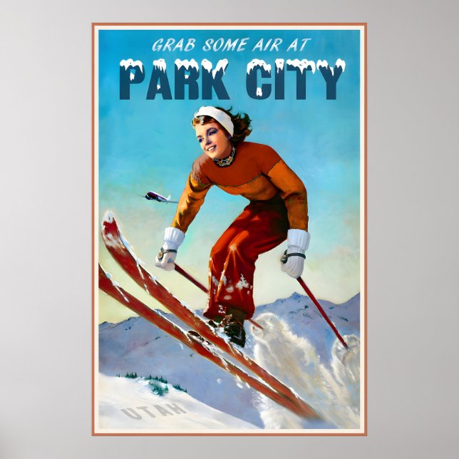 Affiche de voyage à Park City Utah Marilyn Monroe (Devant)
