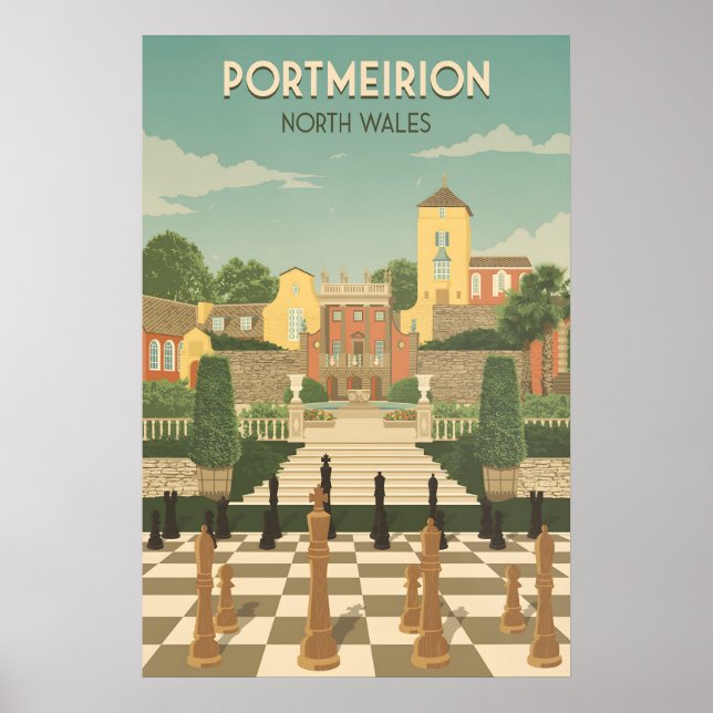 Affiche de voyage à Portmeirion North Wales (Devant)