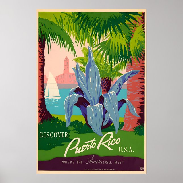 Affiche de voyage à Porto Rico (Devant)