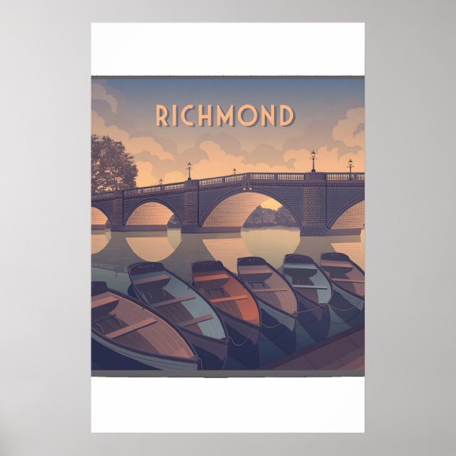 Affiche de voyage à Richmond Londres (Devant)
