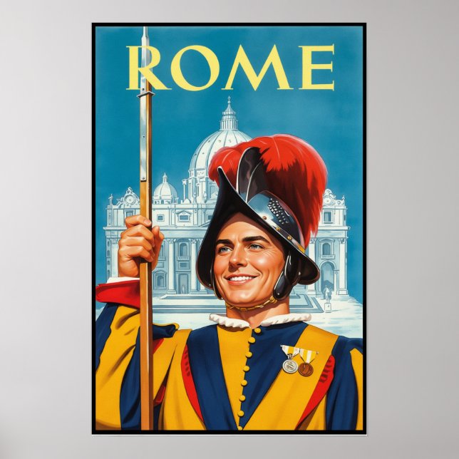 Affiche de voyage à Rome  (Devant)