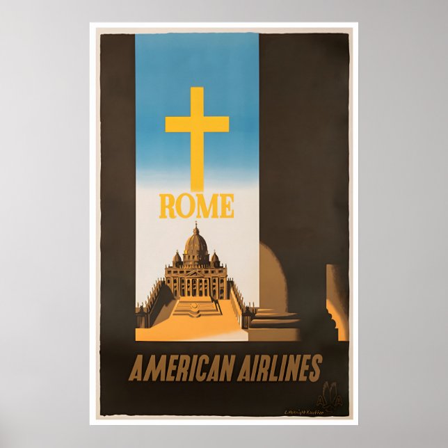 Affiche de voyage à Rome Italie Art Impression Amé (Devant)