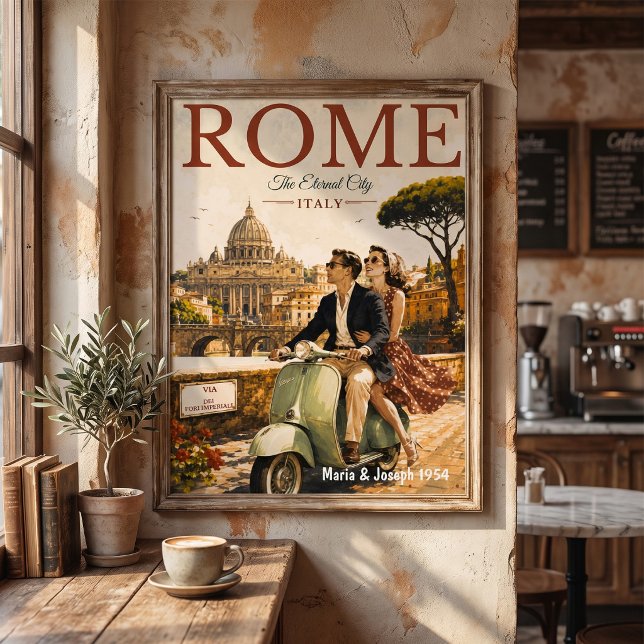 Affiche de voyage à Rome tourisme Italie (Créateur téléchargé)