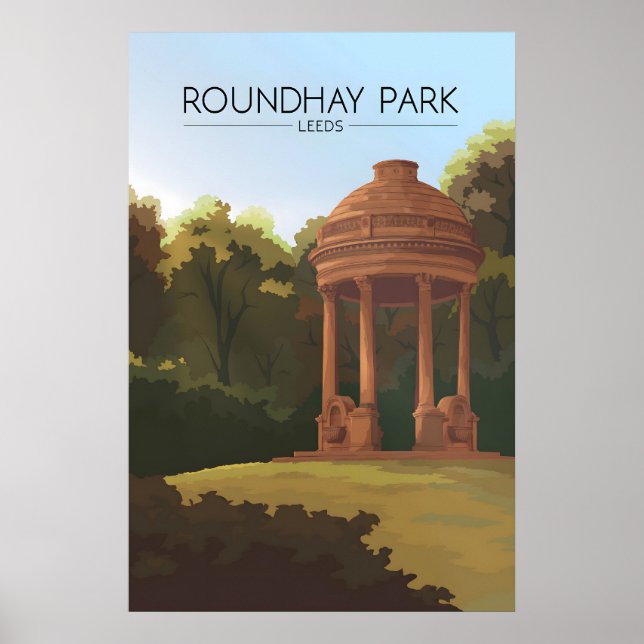 Affiche de voyage à Roundhay Park Leeds (Devant)